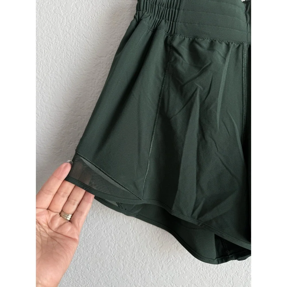 Lululemon Hotty Hot High-Rise Dark Forest Lined Short 4